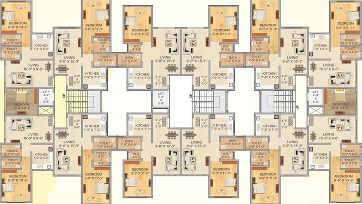 Floor Plan of Hirani Regency in Boisar East, Palghar - Image 210469
