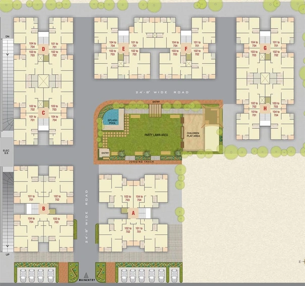 Master Plan of Prathna Pearl in Gota, Ahmedabad - Image 117555