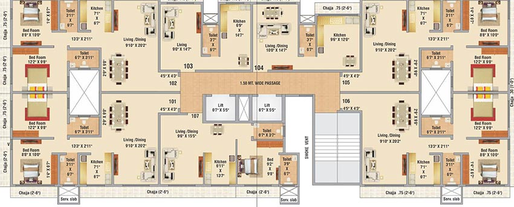 Floor Plan of Hirani Samruddhi Elegance in Kurla East, Mumbai - Image 210510