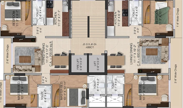 Floor Plan of Hirani Surya Darshan in Borivali East, Mumbai - Image 210542