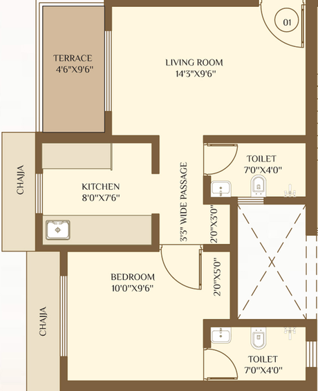1 BHK Flat in Amber Vista in Thakurli East, Thane - Image 829168