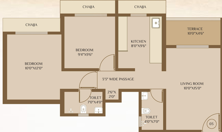 2 BHK Flat in Amber Vista in Thakurli East, Thane - Image 829169