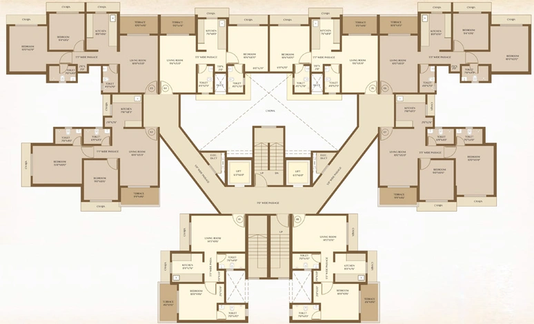 Floor Plan of Amber Vista in Thakurli East, Thane - Image 210543