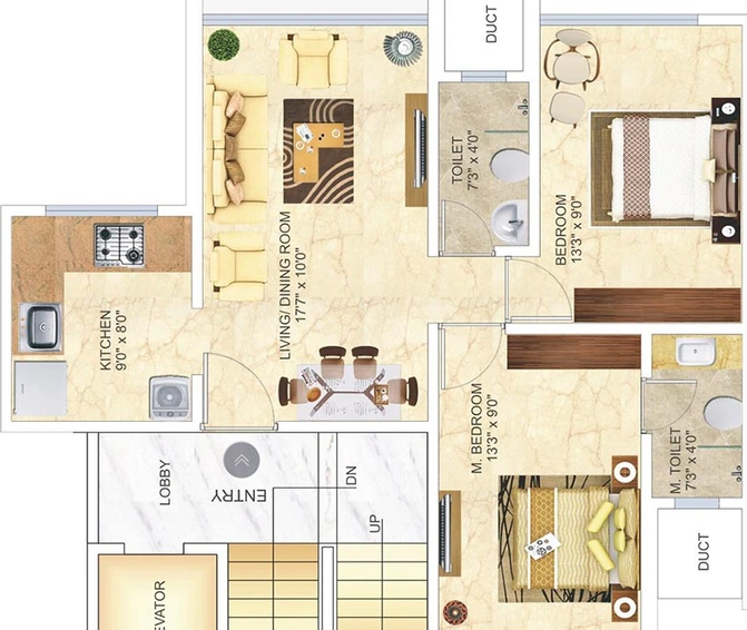2 BHK Flat in MICL Aaradhya Nalanda in Ghatkopar East, Mumbai - Image 829175