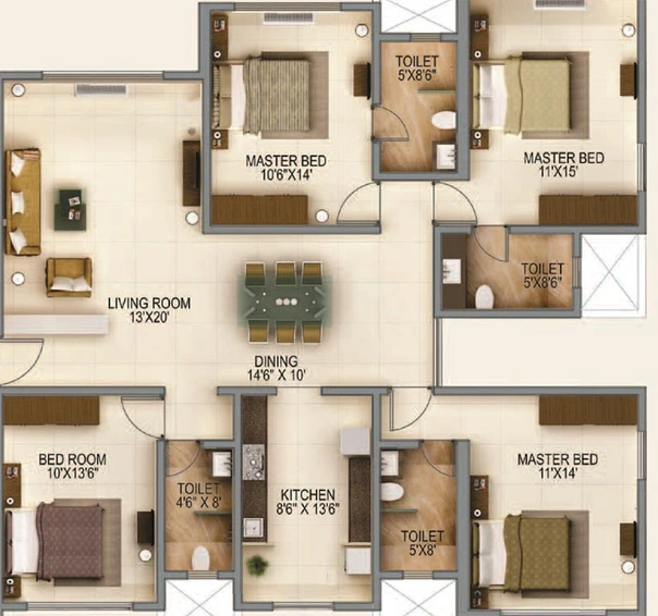 4 BHK Flat in MICL Aaradhya Tower in Ghatkopar East, Mumbai - Image 829185