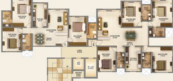 Floor Plan of MICL Aaradhya Tower in Ghatkopar East, Mumbai - Image 210597