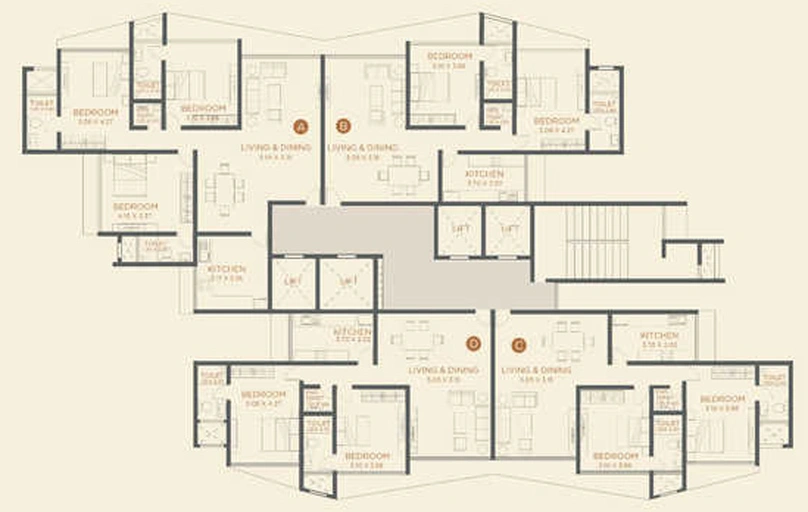 Floor Plan of NDW Crest in Dadar West, Mumbai - Image 210641