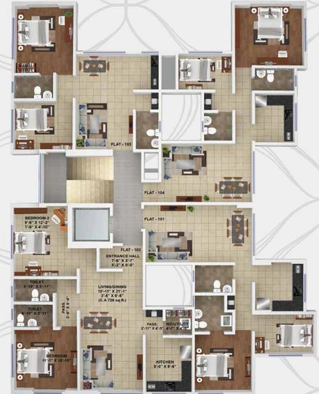 Floor Plan of Sugee Om Sat in Dadar East, Mumbai - Image 210654