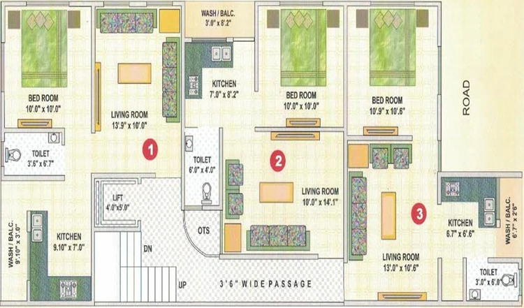 Floor Plan of Shreenathji Nalini Avenue in Mandvi, Vadodara - Image 118837