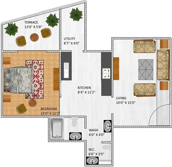 1 BHK Flat in Yashada Golden Palms in Moshi, Pune - Image 829215