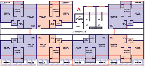 Floor Plan of Haware Leela Angan in Badlapur West, Thane - Image 210738