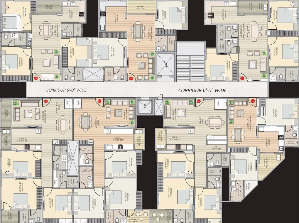 Floor Plan of Siddhi The Calisto in Durgapura, Jaipur - Image 117700