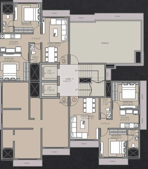 Floor Plan of Acres Espacer in Malad West, Mumbai - Image 210884