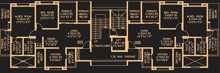 Floor Plan of 108 Balaji Crystal in Rahatani, Pune - Image 210940