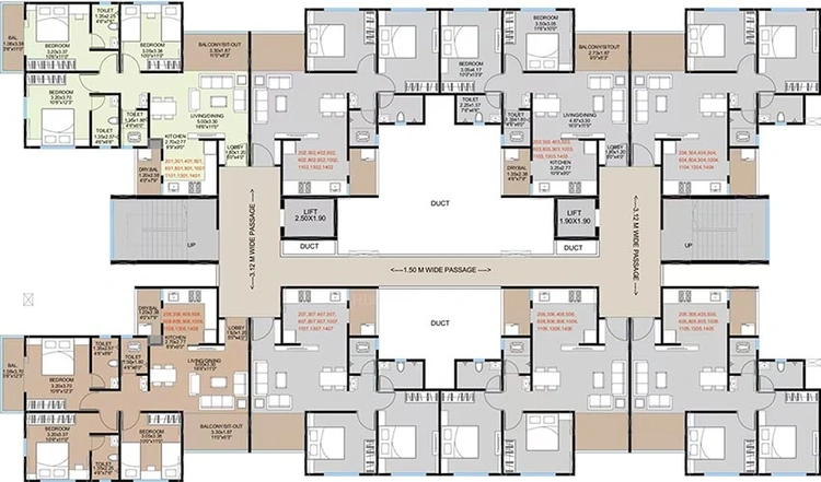 Floor Plan of Kamalraj Akshardham in Chovisawadi, Pune - Image 211008