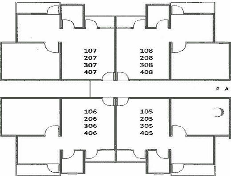Floor Plan of Prakrutee Neel Deep Tower in Dashrath, Vadodara - Image 118844