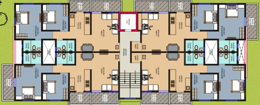 Floor Plan of Shubham Sadhguru Homes in Kiwale, Pune - Image 211050