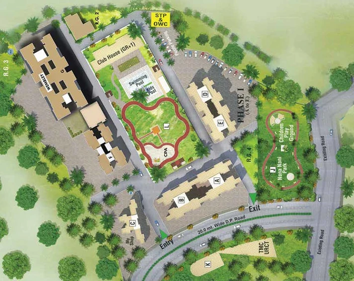 Master Plan of Bharat Shivsai Paradise in Majiwada, Thane - Image 211080
