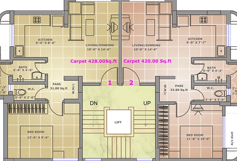 Floor Plan of Pataskar Avenue in Panch Pakhadi, Thane - Image 211087