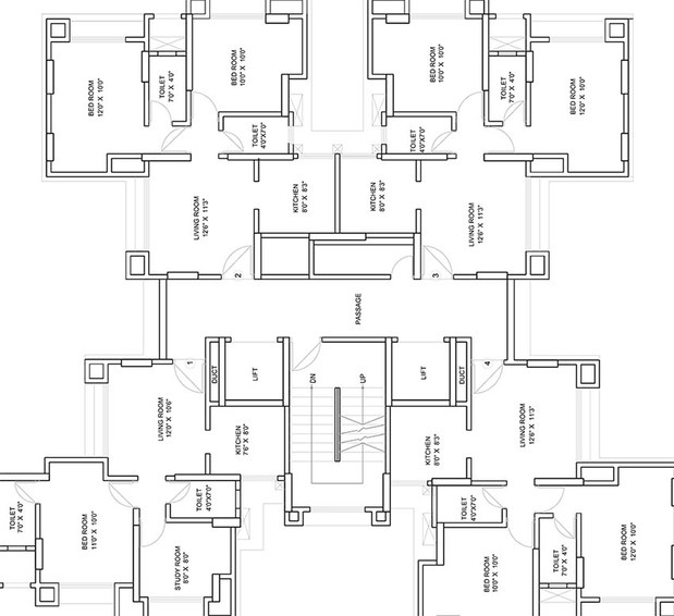 Floor Plan of Runwal Garden City in Dombivli, Thane - Image 211133