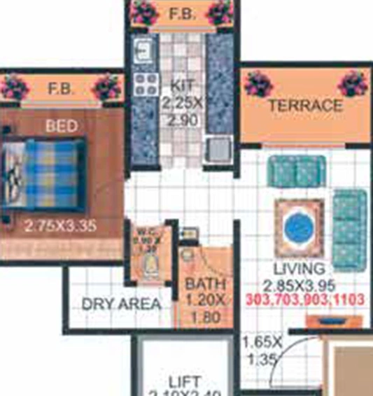 1 BHK Flat in Shakti Sai Shrushti in Kalyan East, Thane - Image 829331
