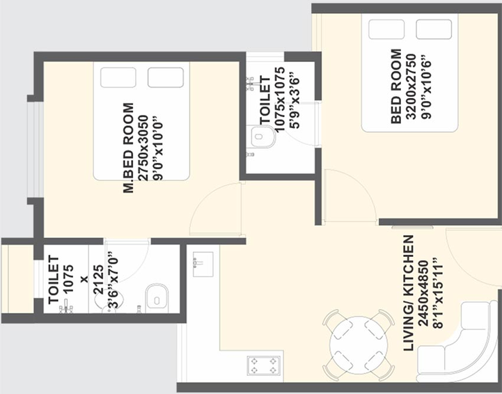2 BHK Flat in Xrbia Vangani in Badlapur West, Thane - Image 829336