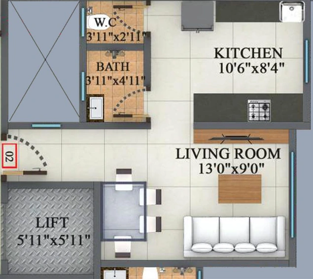1 RK Flat in Om Bhagwati in Dombivli, Thane - Image 829341