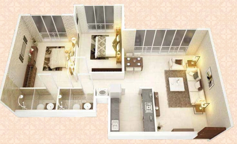 2 BHK Flat in Concrete Sai Swayam in Chembur East, Mumbai - Image 829356