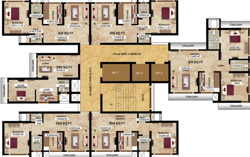 Floor Plan of Mauli Omkar in Malad East, Mumbai - Image 32021