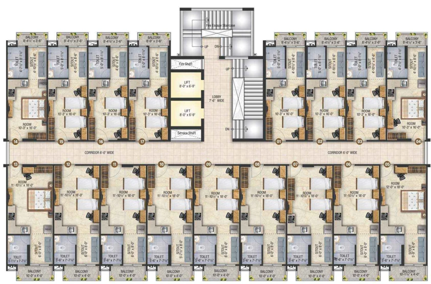 Floor Plan of Vanshdeep Vision 204 in Jagatpura, Jaipur - Image 117178