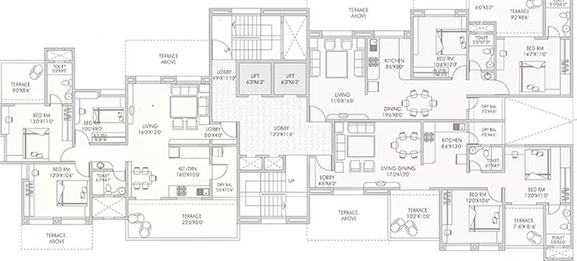 Floor Plan of Anandtara Silicon Bay in Kalyani Nagar, Pune - Image 211379