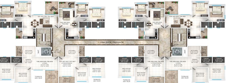 Floor Plan of Whitefield Residences in Keshav Nagar, Pune - Image 211393