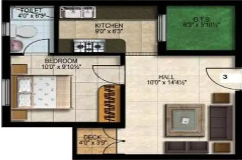 1 BHK Flat in Bhagwati Skylon in Kalyan East, Thane - Image 829413