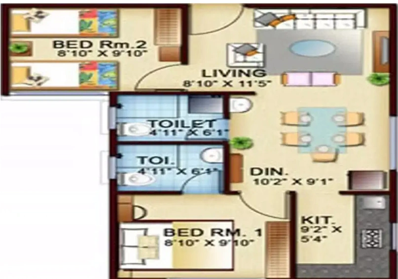 2 BHK Flat in Bhagwati Skylon in Kalyan East, Thane - Image 829414