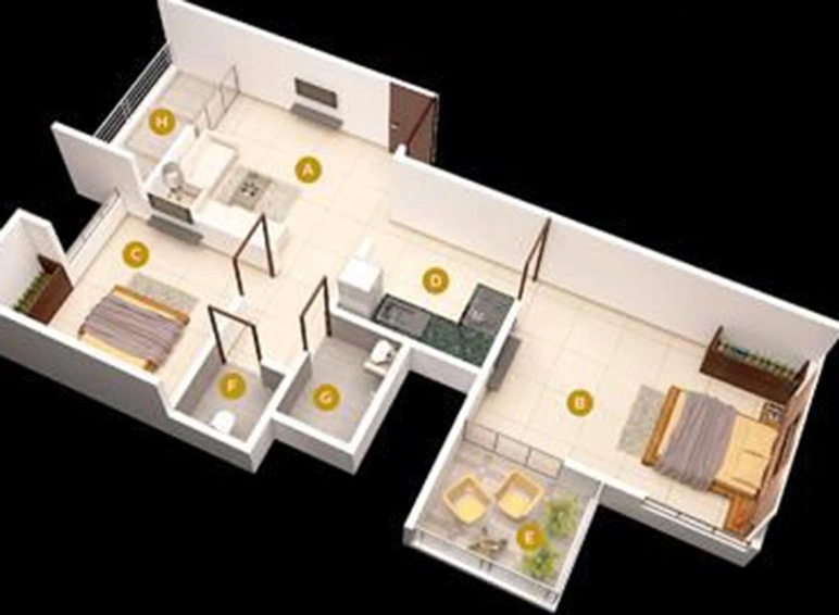 2 BHK Flat in Hakke Silver Park in Uruli Devachi, Pune - Image 829416