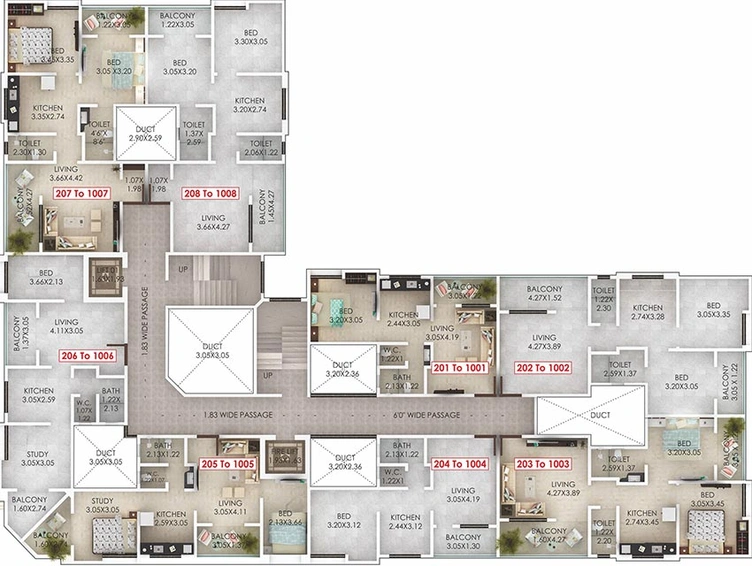 Floor Plan of RS Kalpvruksh in Phursungi, Pune - Image 211567