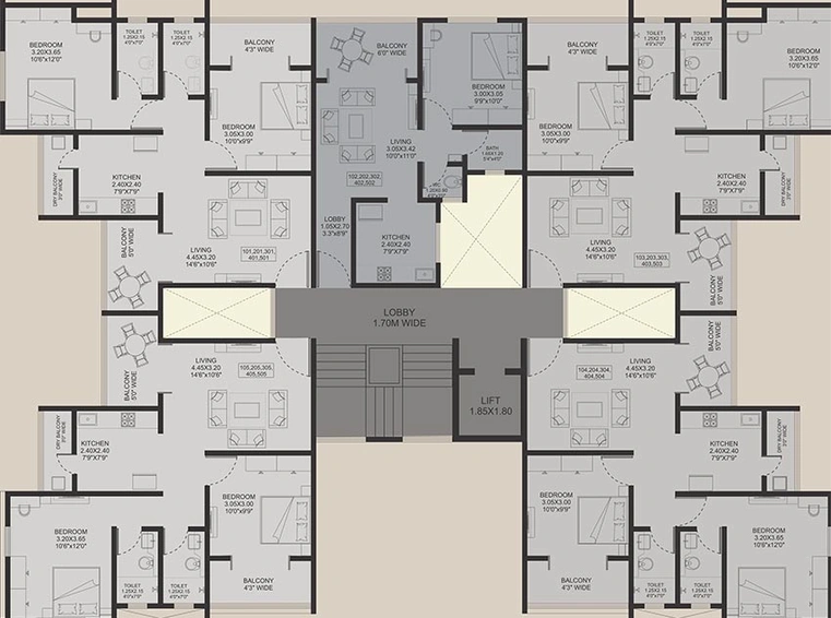 Floor Plan of Impact Casa in Lohegaon, Pune - Image 211511