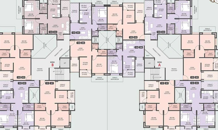 Floor Plan of Impact Imperial in Dhanori, Pune - Image 211519