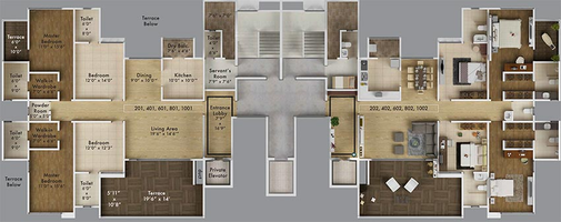 Floor Plan of Kumar Selena in Baner, Pune - Image 211542