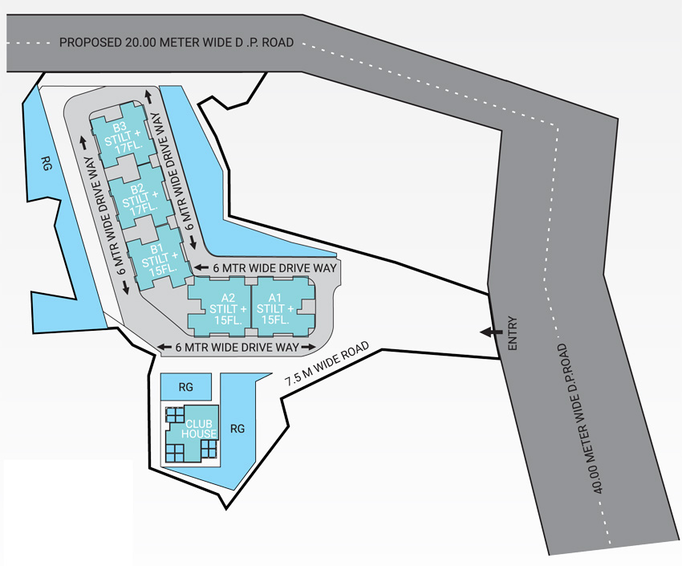 Master Plan of Cosmos Classique Hilton in Thane West, Thane - Image 211576