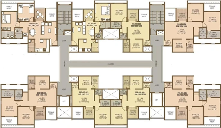 Floor Plan of Ravinanda Trinity in Wagholi, Pune - Image 211656