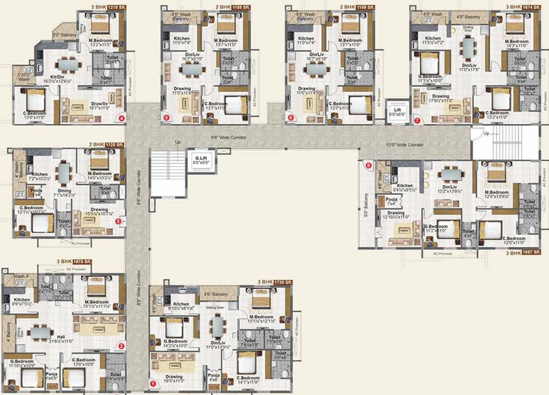 Floor Plan of Jewel Heights in Badlapur West, Thane - Image 211639