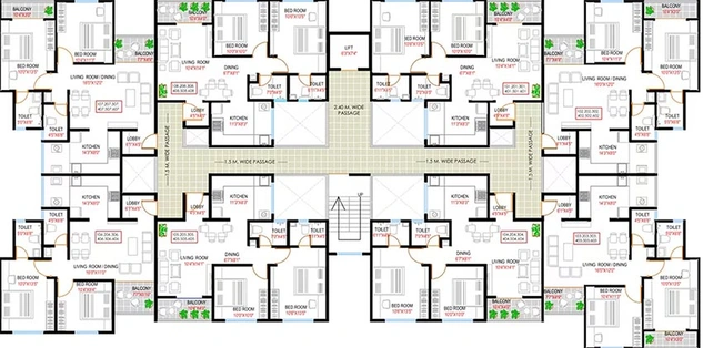 Floor Plan of Panache Flora in Ravet, Pune - Image 211662