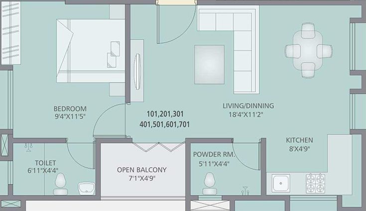 1 BHK Flat in Shree Raman Vara in Baner, Pune - Image 829474