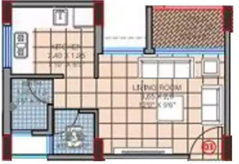 1 RK Flat in Kohinoor Aashiyana in Kalyan East, Thane - Image 829471