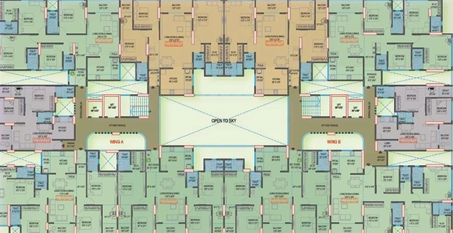 Floor Plan of Swastik Prism City Skylife in Charholi, Pune - Image 211781
