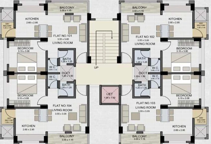 Floor Plan of Winstar Nandan in Shikrapur, Pune - Image 211866