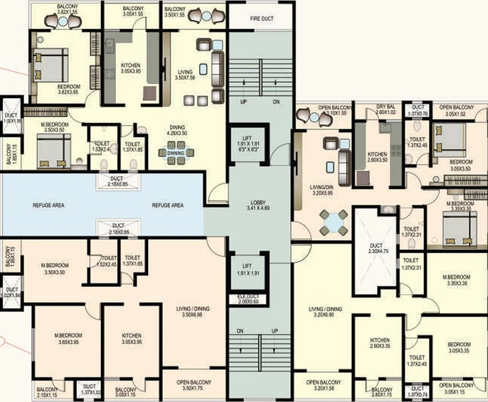 Floor Plan of ATK Maya Apartment in Gultekdi, Pune - Image 211902