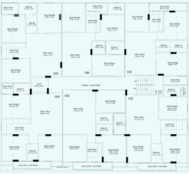 Floor Plan of JSD Prime in Mansarovar, Jaipur - Image 117216