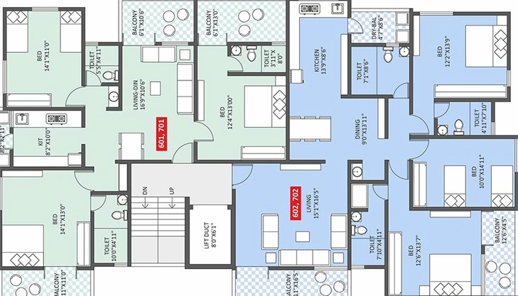 Floor Plan of Swojas Maitree in Erandwane, Pune - Image 211979